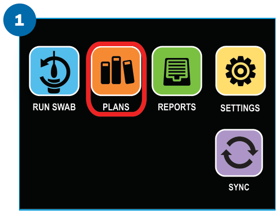 PocketSwab Plus — stap 1: Open PLANS
